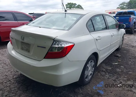 2012 Honda Civic Hybrid z USA, uszkodzony, nr VIN JHMFB4F21CS002478